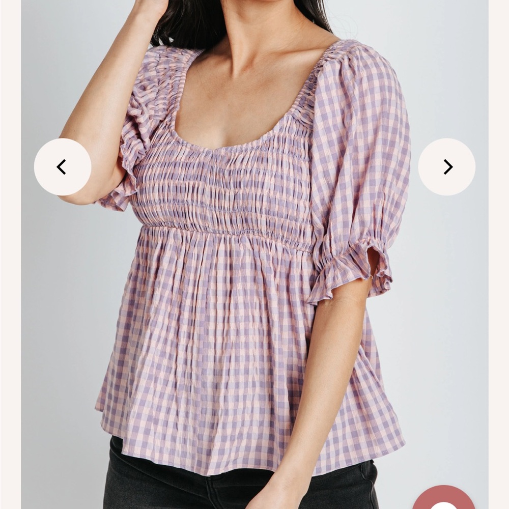 Pink and purple Gingham Shirt